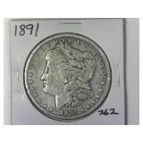 1891 Morgan Silver Dollar