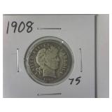 1908 Barber Dime