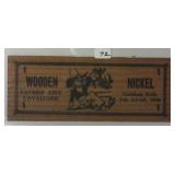 1936 Cavern City 1 Wooden Nickel