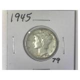 1945 Mercury Dime