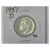 1951-D Roosevelt Dime