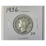 1936 Mercry Dime