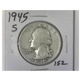 1945-S Washington Quarter