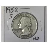 1952-S Washington Quarter