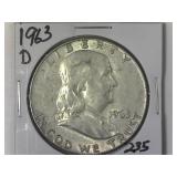 1963-D Franklin Half Dollar