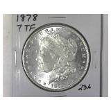 1878 7 TF Morgan Silver Dollar