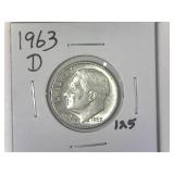 1963-D Roosevelt Dime