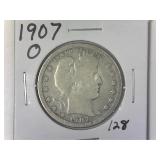 1907-O Barber Quarter
