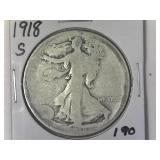 1918-S Walking Liberty Half Dollar