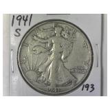 1941-S Walking Liberty Half Dollar