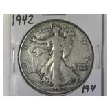 1942 Walking Liberty Half Dollar