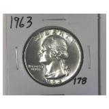 1963 Washington Quarter