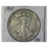 1941 Walking Liberty Half Dollar