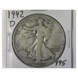 1942-D Walking Liberty Half Dollar