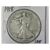 1918 Walking Liberty Half Dollar