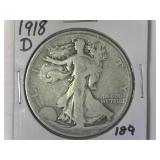 1918-D Walking Liberty Half Dollar