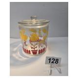 Vintage Anchor Hocking Tri-Color Biscuit Jar
