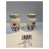 Vintage 1950s Fire King 'Tulip' Salt and Peppers