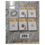 Graded Silver Coins Lot set of 6