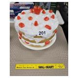Vintage Strawberry Covered Cake Plate Stand