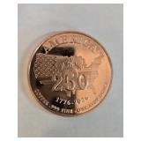 250th America Anniversary .999 Copper 1oz. Coin
