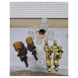 Vintage Glass Jars, Plastic Candle wall stands etc
