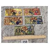Pokemon Gold Foil Collectibles set of 5