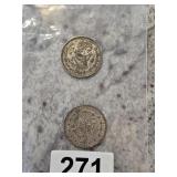 Mexican Silver Peso Lot of 2