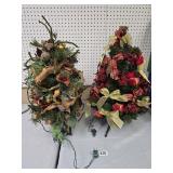 Table Top Lighted Christmas Tree x 2