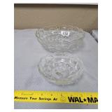 Yorktown Crystal Thumbprint Bowls federal glass