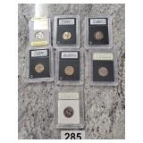 Graded Nickels Set of 7 various dates