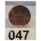 Marijuana 420 Flower .999 Copper 1oz. Round