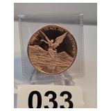 Mexican Libertad  .999 Copper 1oz Round