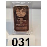 Mexican Libertad .999 Copper 1oz Bar