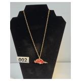 Vintage Arkansas Razorback Pendant with 18' chain