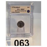ICG MS-67 Emerging Liberty Dime