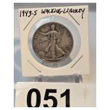 1943-S Walking Liberty Half Dollar