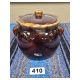 Hull Brown Drip Glaze Bean Pot