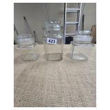 Anchor Hocking Set of 3 Clear Glass Canisters