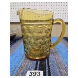 Bartlett Collins Amber Thumbprint Pitcher