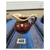 McCoy Brown Brown Drip Pottery Pitcher #7528