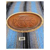 Hull Brown Drip Glaze Oval Meat/Steak Platter
