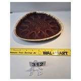 Hull Pottery Deviled Egg Plate Brown Drip Glaze