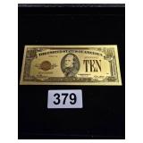 1928 $10 US Gold Certificate Replica