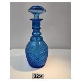 Imperial Glass Blue Decanter with Stopper