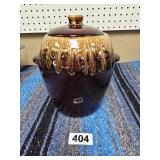 Kathy Kale Brown Drip Glaze Cookie Jar