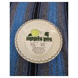 Mt. Clemens Pottery Apple Pie Recipe Pie Plate