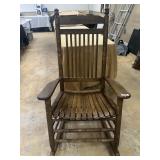 Cracker Barrel Hard Wood Rocking Chair