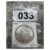 1886 Morgan Silver Dollar Coin