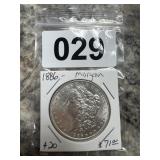 1886 Morgan Silver Dollar Coin